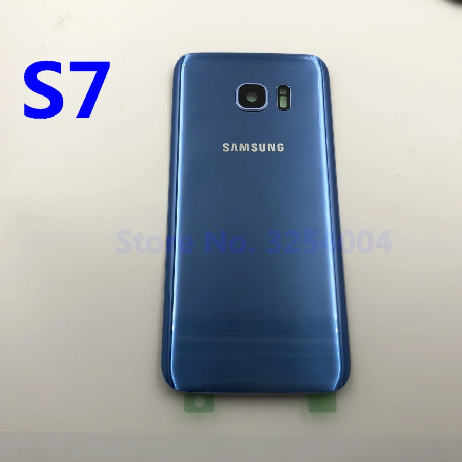S7 Blue Батарея задняя крышка двери Корпус Замена Запчасти+ Ухо камера стекло линзы рамка для samsung Galaxy S7 G930 G930F SM-G930F - Цвет: S7 Blue