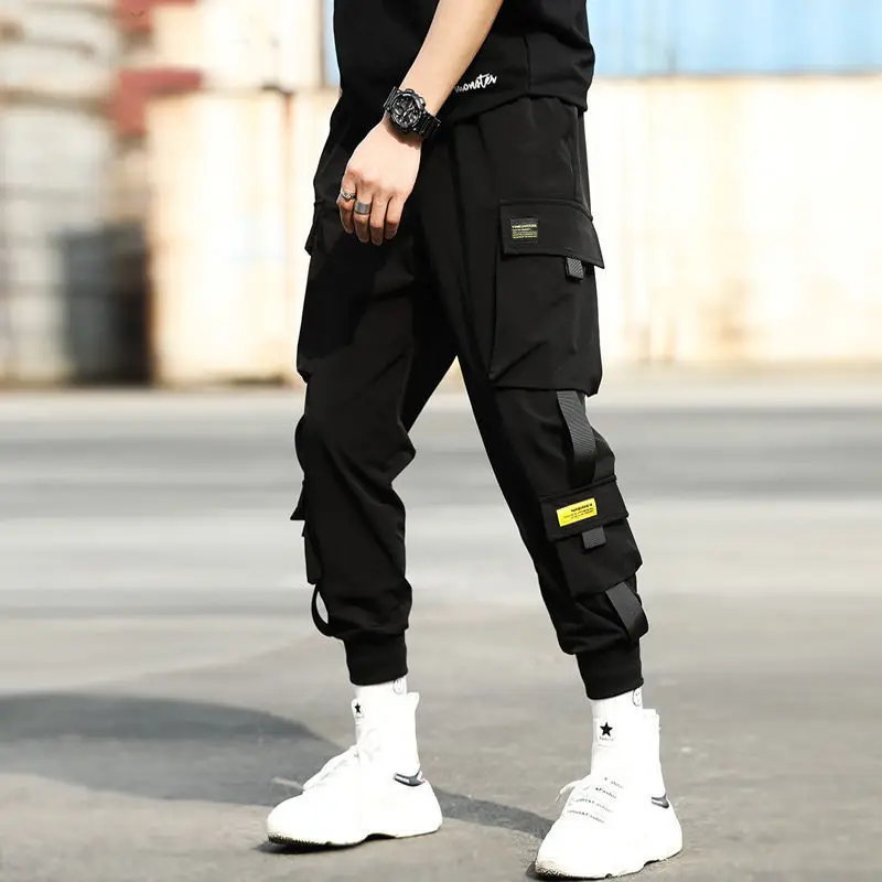 

Overalls Men's Fashion Brand Spring Thin Legged Loose Hip Hop Korean Style Versatile Street Nine Point Casual Pants