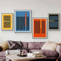 wall art painting abstract painting vertical geometric wave line poster canvas painting printing home decoration painting