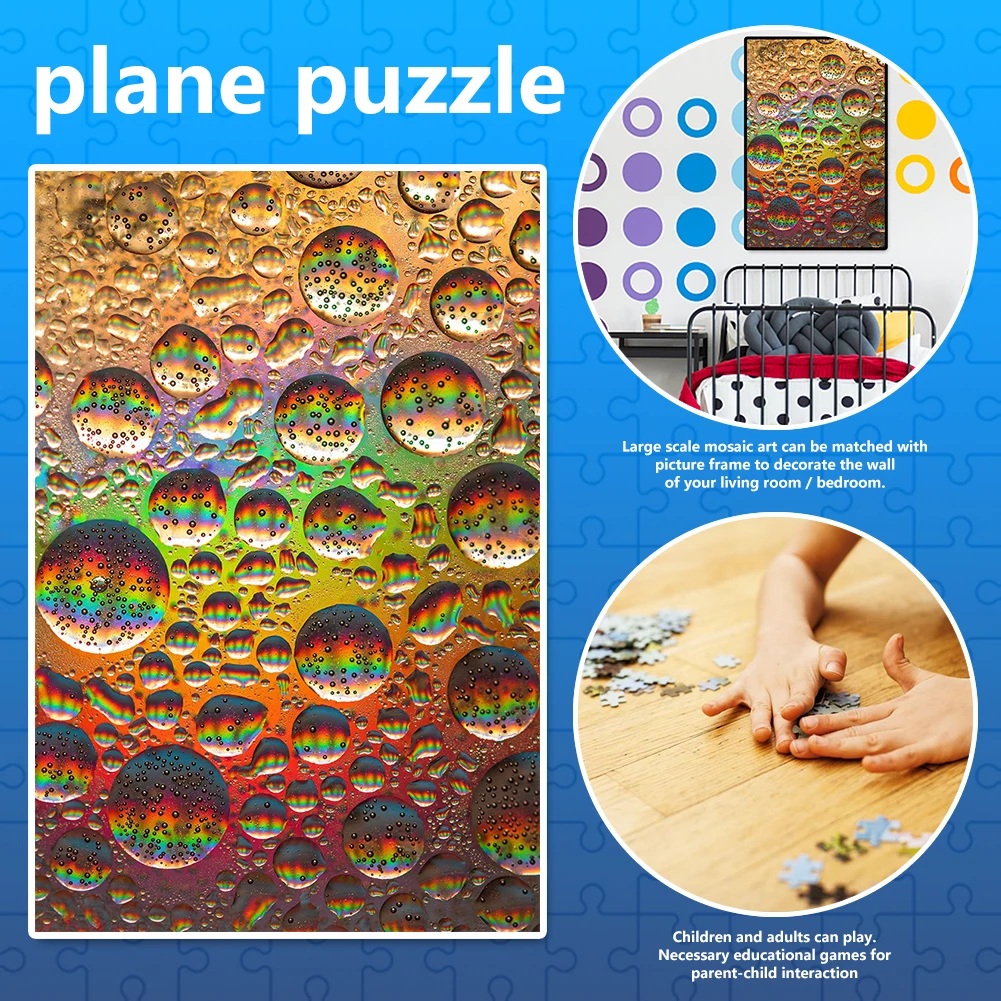 

Educational Assembling Puzzle Toys Water Drops Educational 1000pcs DIY Color Learning Study Toy Gifts for Kids Adults