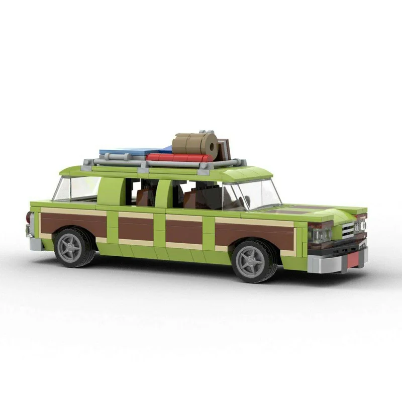 

2021 build moc technic blocks Hollywood vacation wagon queen family Creative model Building Blocks Gift designer for boys