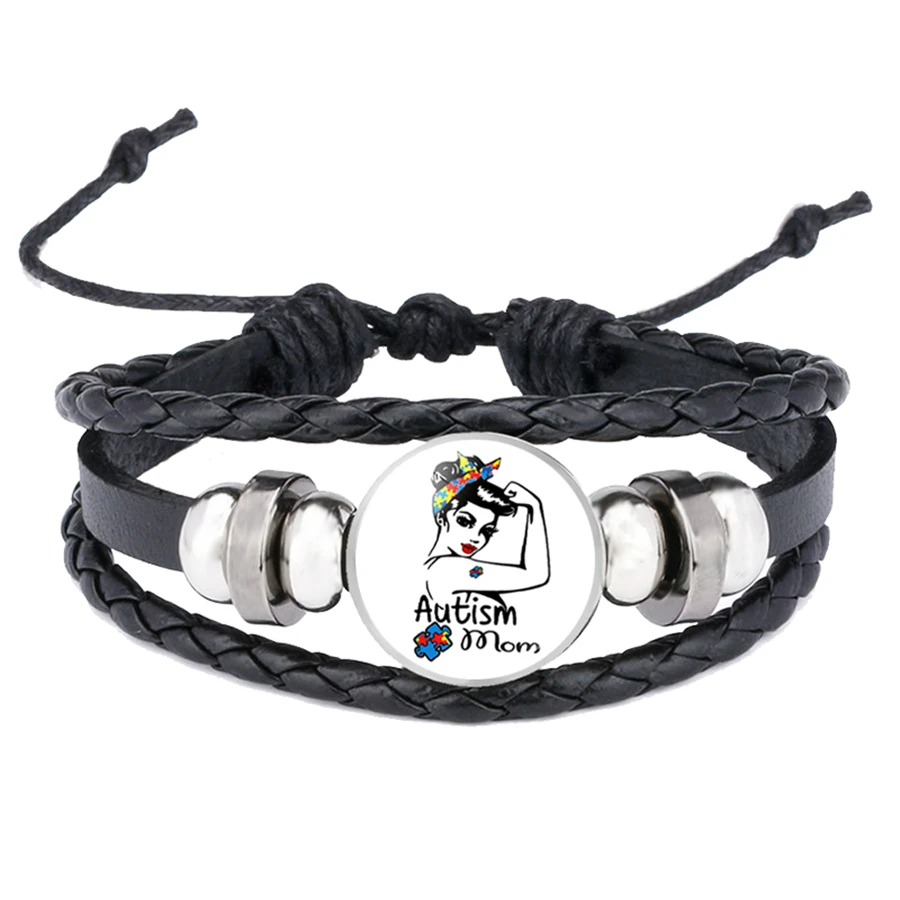 Аутистические браслеты головоломка стеклянный купол художественный Рисунок