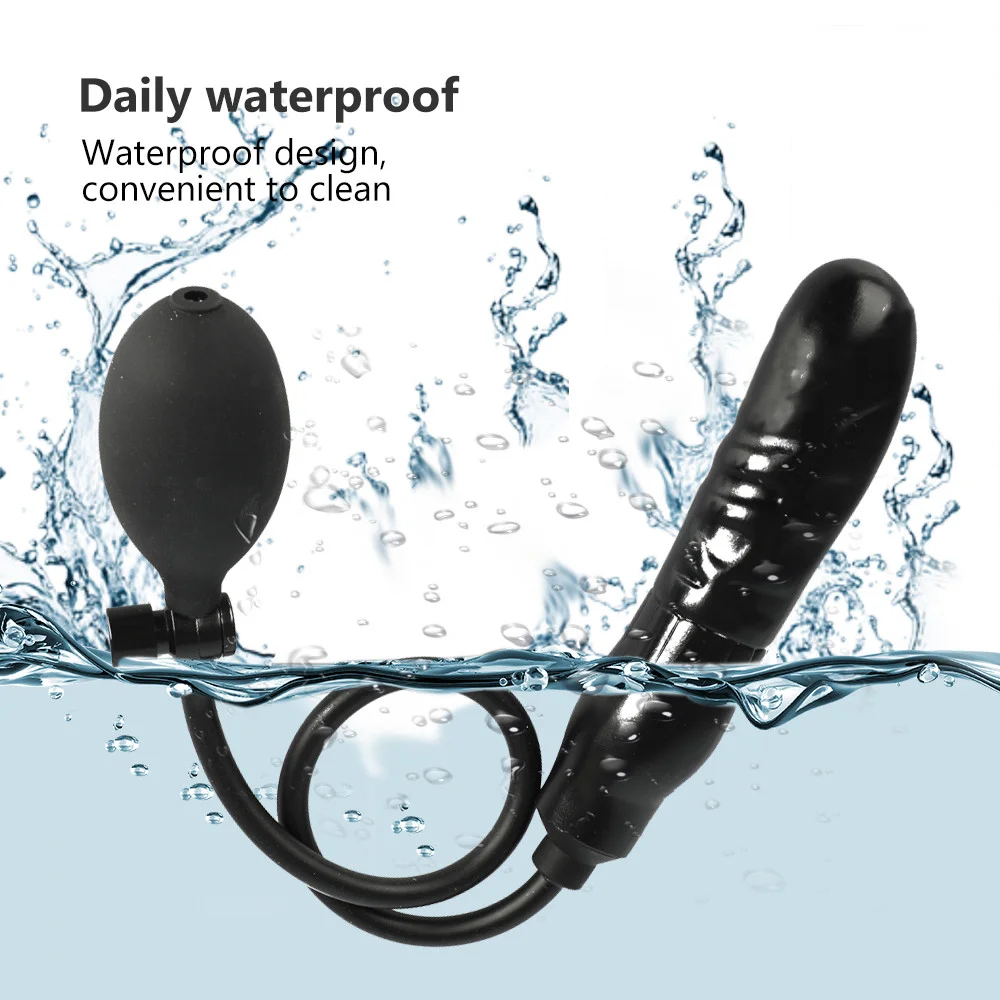 Inflatable Anal Dildo Plug Expandable Butt With Pump Adult Products Silicone Sex Toys for Women Men Dilator Massager | Красота и