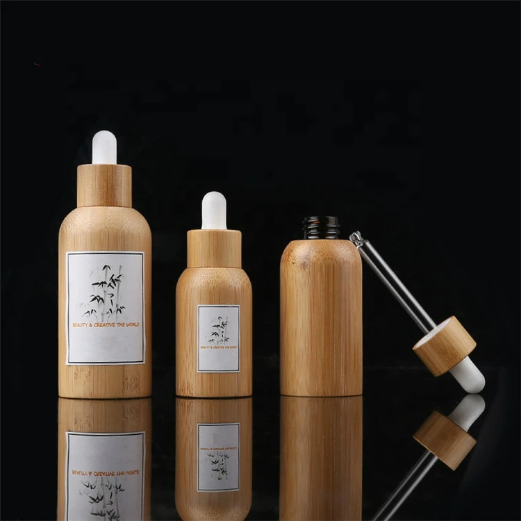 2 шт./лот оптовая продажа пустая бутылка капельница из натурального бамбука и