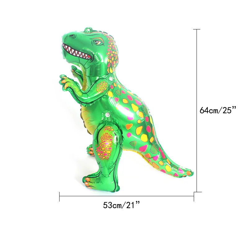 1 шт. 3D реквизит Динозавр для вечеринки Сращивание красный динозавр Фольга