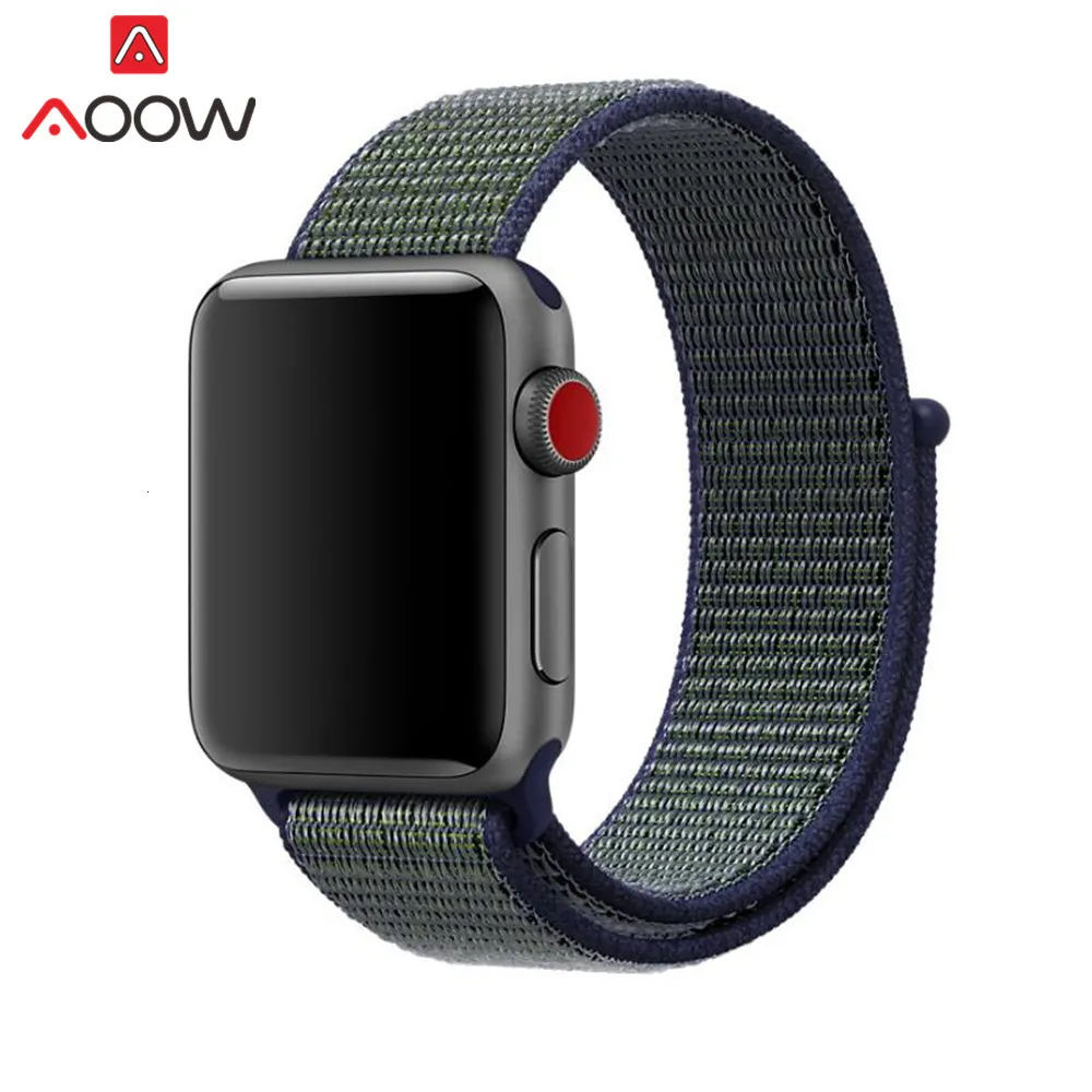 Цветной нейлоновый ремешок для часов Apple Watch 38 мм 42 мм 40 мм 44 мм тканый холщовый ремешок на липучке браслет для часов iwatch 1 2 3 4