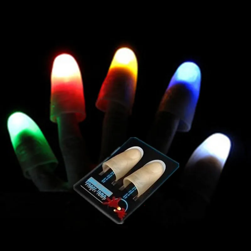 

2pcs Thumbs Led Light up Toys Kids Magic Trick Props Funny Flashing Fingers Fantastic Glowing Toys Children Luminous Gifts