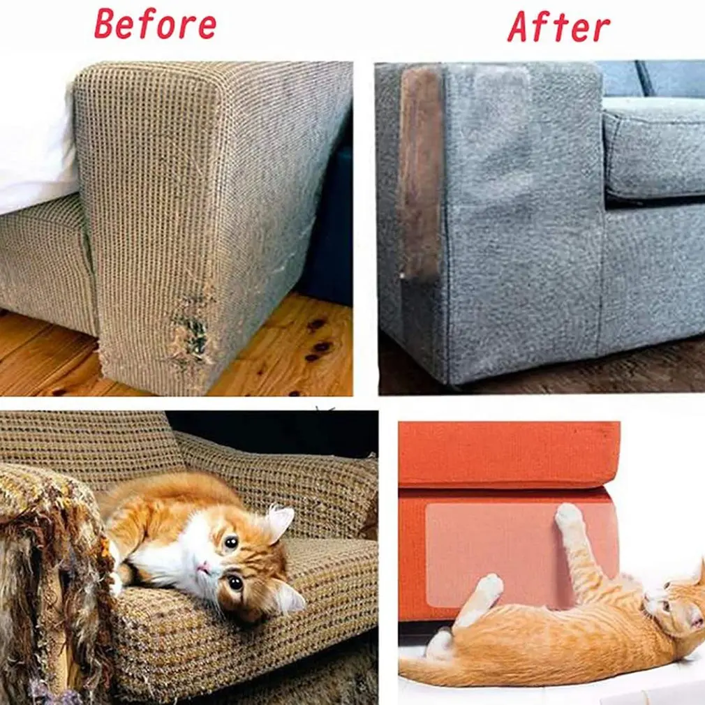 

2pcs/set Scratch Protector Pet Cat Scratch Deterrent Tape Cat Couch Protectors Furniture Scratch Guards Sofa Protection Pads