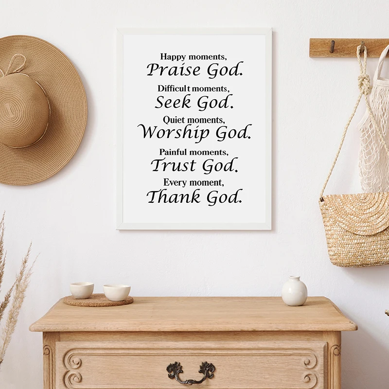

Every Moment Thank God Bible Verse Canvas Painting Posters And Prints Wall Art Pictures Christian Religious Room Home Decoration