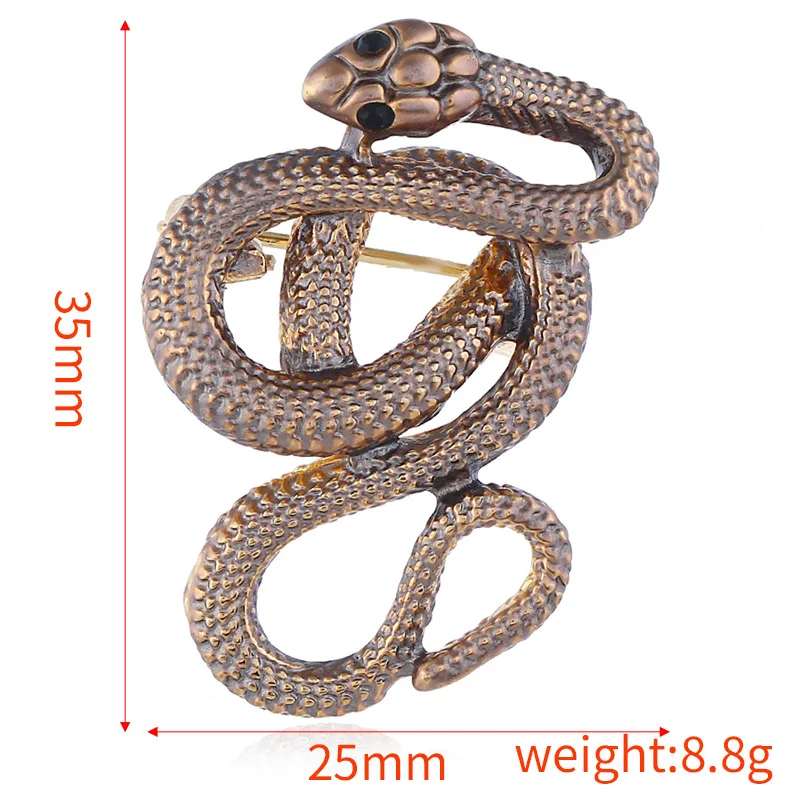 

2019 New Fashion Men's Women's Retro Personality Snake Brooch Sweater Animal Pin Accessories Punk Hip Hop Rock Jewelry Gift