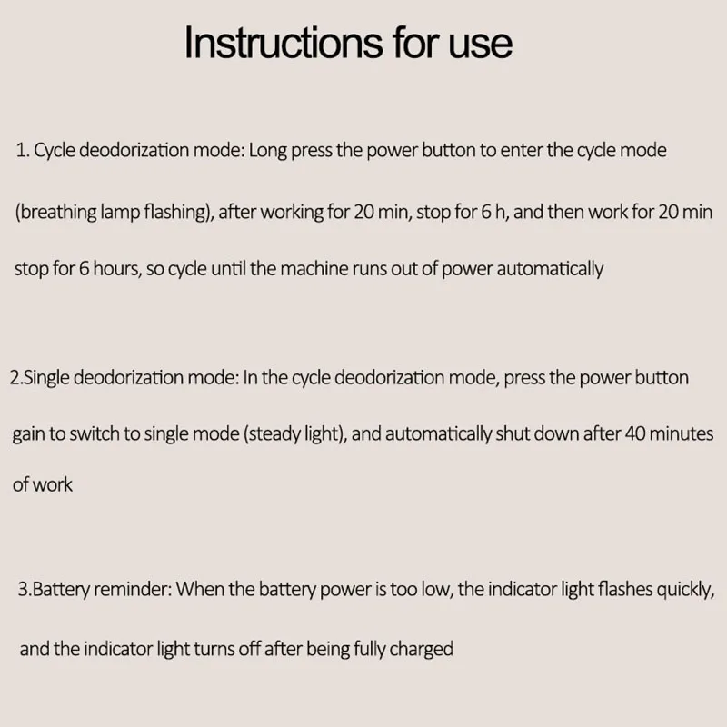 

Ozone Generator Fridge Deodorizer Sterilizer O3 Generator USB Rechargeble Air Purifier Formaldehyde Bacteria Remover Car Home