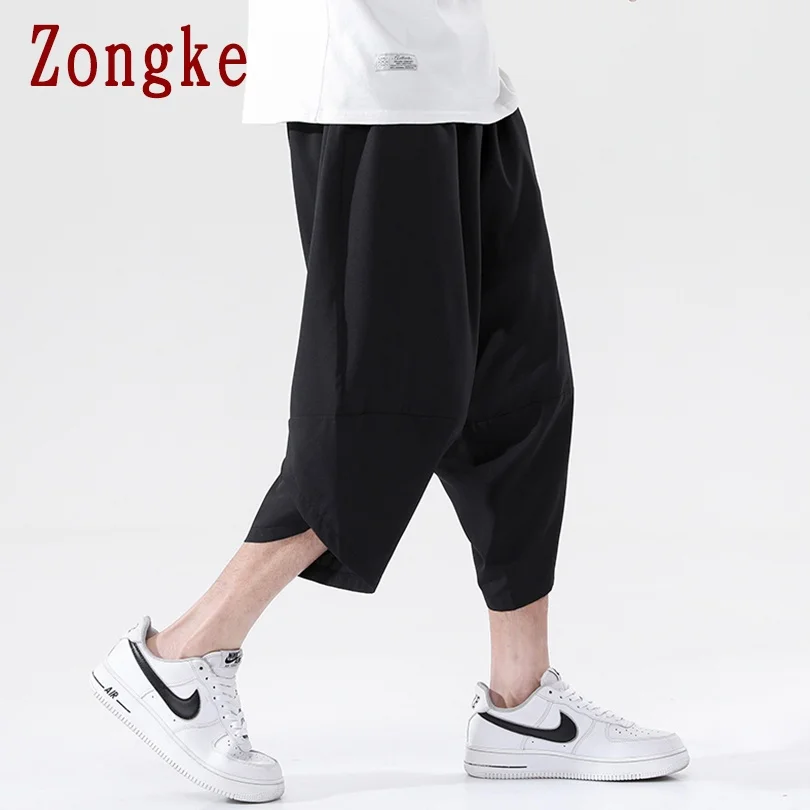 

Zongke Harem Casual Pants Men Clothing Calf-Length Korean Style Sweatpants Men Trousers Men M-5XL 2021 New Arrival