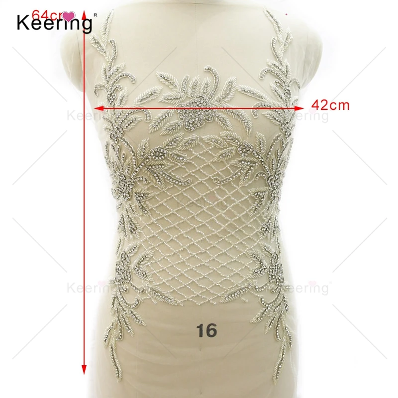 

Аппликация для тела из бисера и горного хрусталя для свадебного платья, лучший дизайн, мода, WDP-351