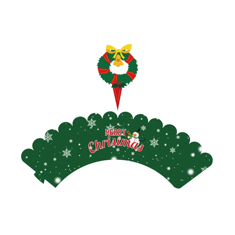 48/24 шт за лот рождественские украшения торта флаг чашки торт выпечки Бумага