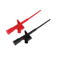 2 pcs insulated test hook clip 1000v 10a flexible probe high voltage 4mm socket