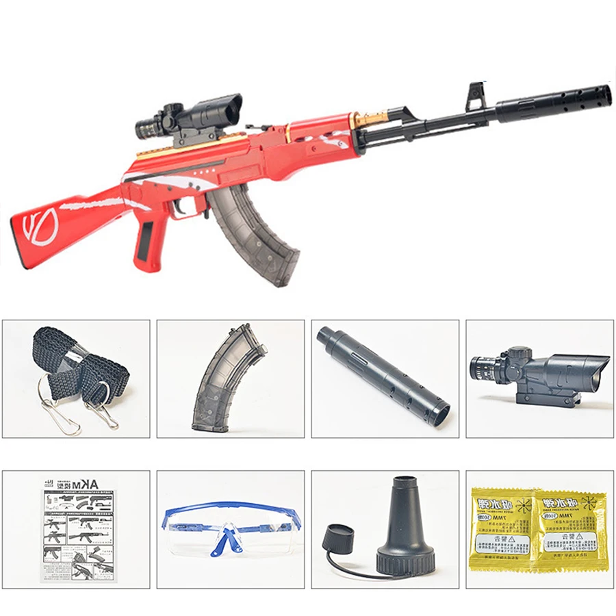 Пластиковый игрушечный пистолет AKM AK 47 винтовка ручная стрельба водяные пули