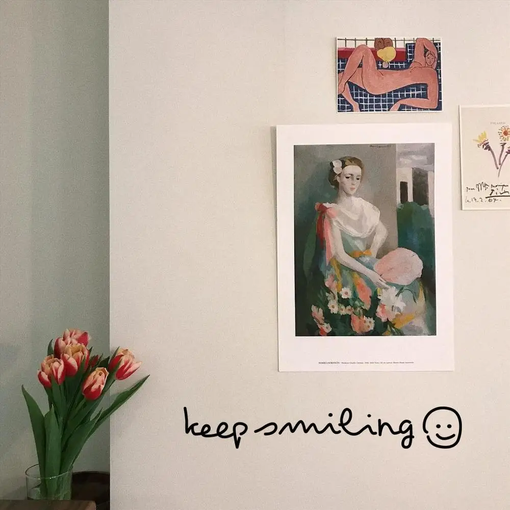 Самоклеящийся плакат Keep Smile Wall Декоративные наклейки для дома гостиной | Дом и сад