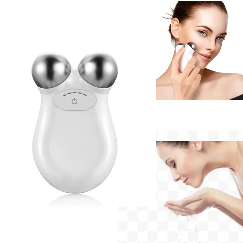 Роликовый массажер для лица портативный домашний электрический красоты