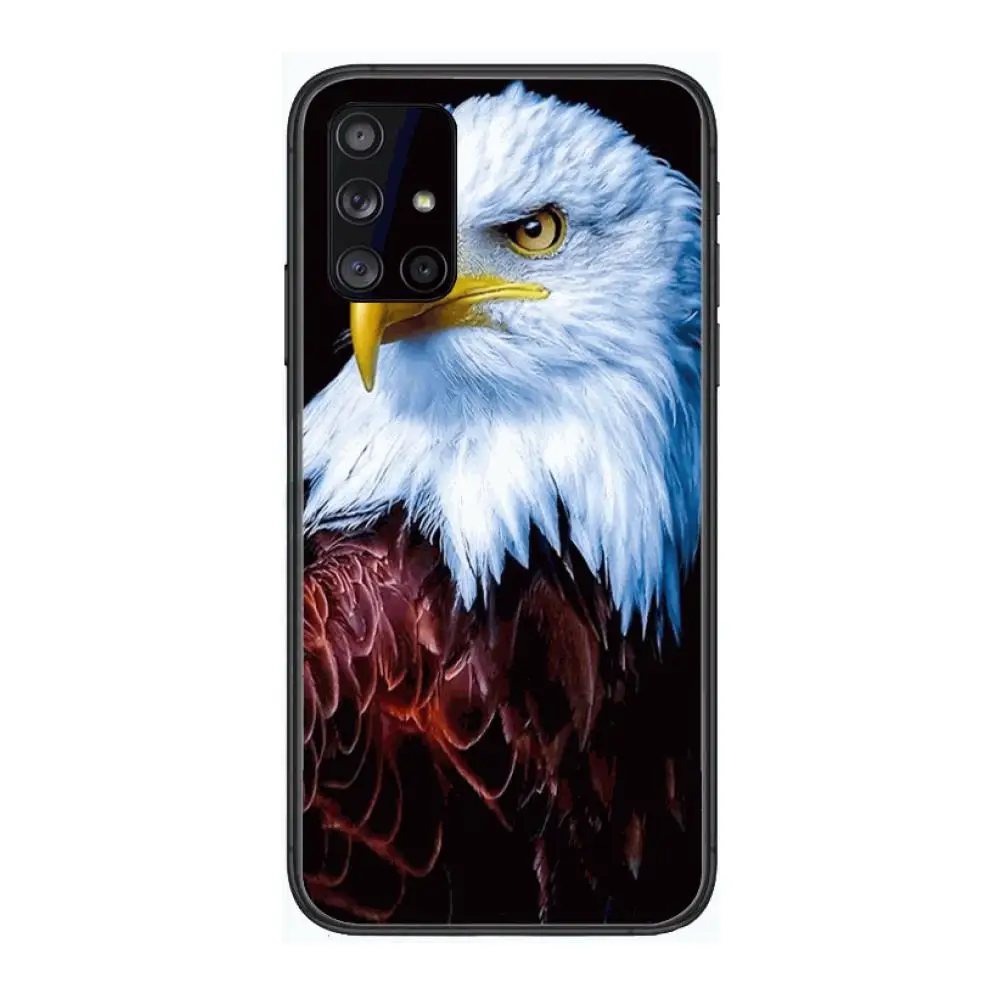 

Exquisite Eagle Phone Case Hull For Samsung Galaxy A 90 50 51 20 71 70 40 30 10 80 E 5G S Black Shell Art Cell Cover