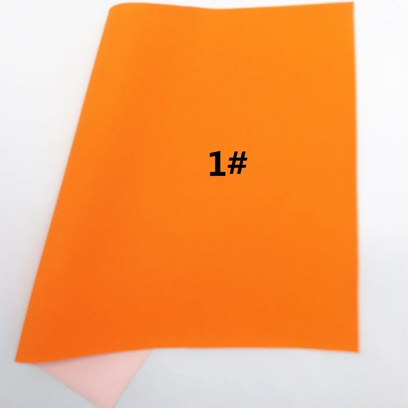 Оранжевый блестящий материал ткань из искусственной кожи простыни