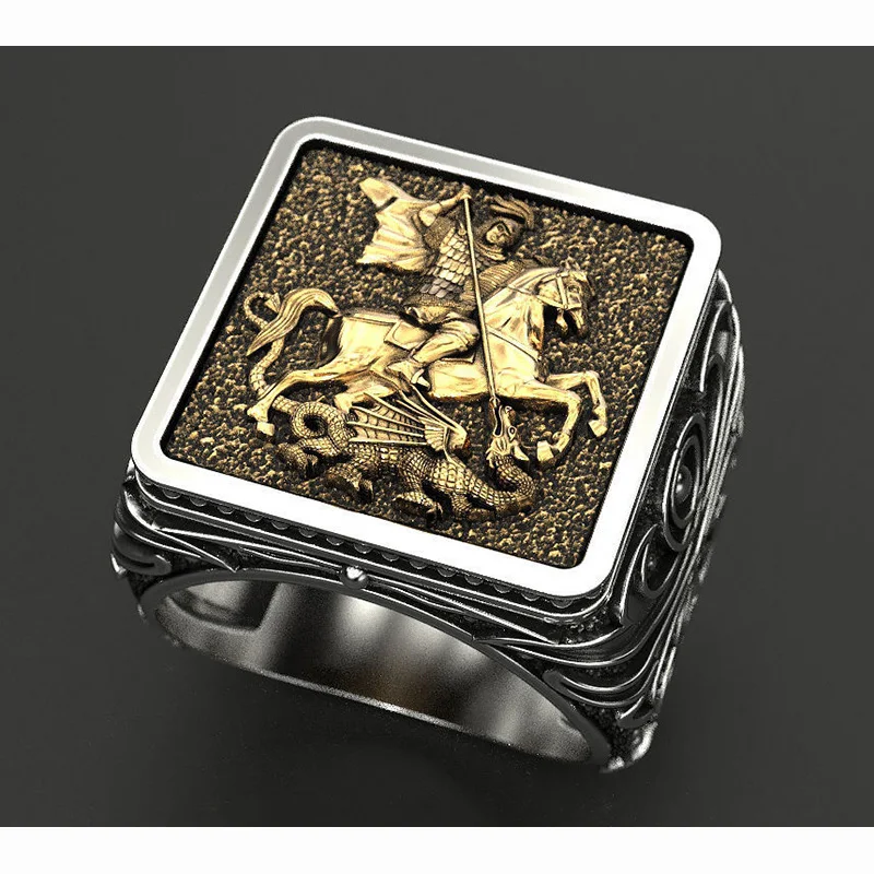 Классические мужские кольца из нержавеющей стали винтажный готический в стиле