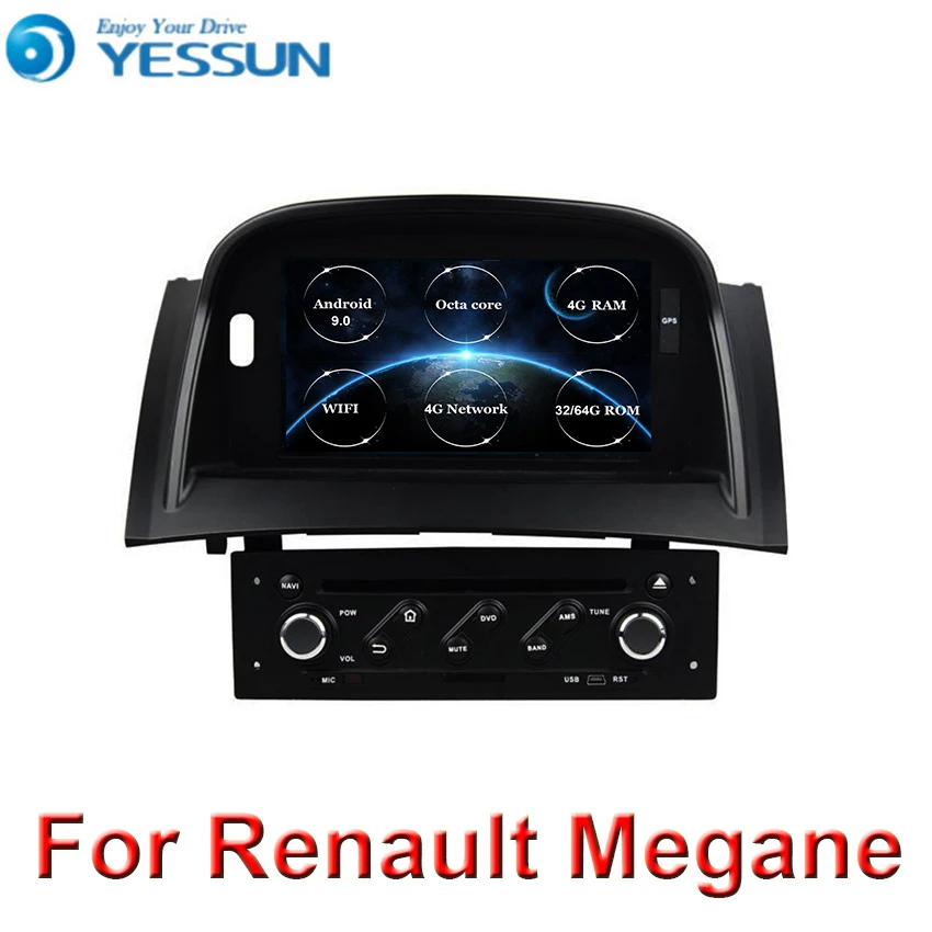 Android 9 DSP Восьмиядерный автомобильный DVD плеер для Renault Megane 2 2004 2009 стерео головное