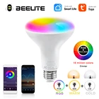 Умная лампа Beelite 110 В 220 В с Wi-Fi, 13 Вт, E27, RGB, светодиодная приглушаемая Волшебная цветная лампа с дистанционным управлением, голосовым управлением, Alexa и Google Assistant