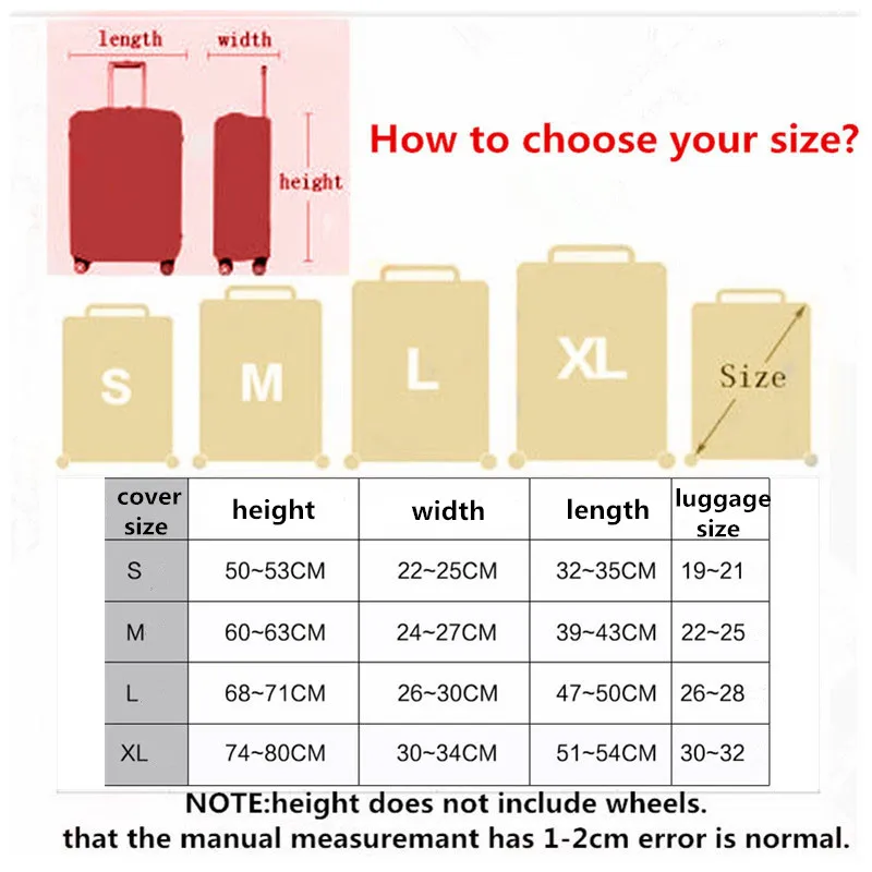 Elastic Solid Thicken Luggage Protective Cover For 18-32 inch Trolley Suitcase Protect Dust Bag Case Travel Accessories Supply