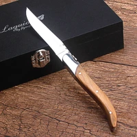 6set stainless steel steak knife wood handle cutlery knife set