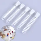 Прозрачная пластиковая пробирка 12x100 мм с крышкой, U-образная нижняя длинная прозрачная пробирка, лабораторные принадлежности, 10 шт.компл.