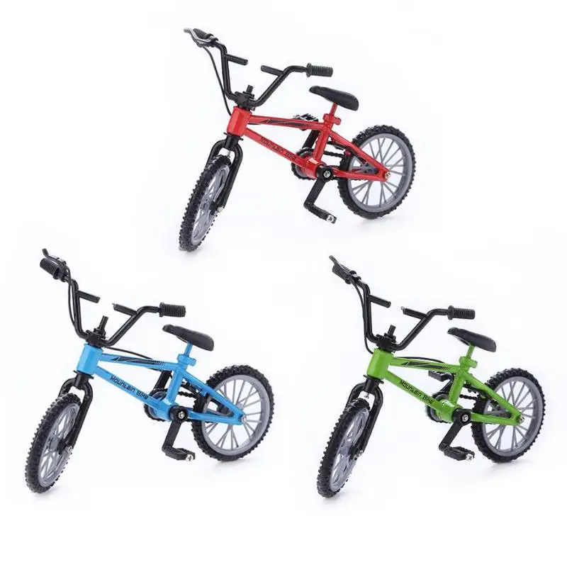 

Mini Finger Mountain Bikes Diecast Nickel Alloy Stents Finger Bicycle Children Novelty Gag Toys Model Mini Portable Bike for Kid