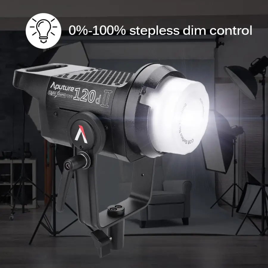 Aputure LS C120d 120D II Дневной светильник 180 Вт светодиодный непрерывный V-Mount Видео светильник CRI96+ TLCI97+ студийный светодиодный светильник ing для видеостудии