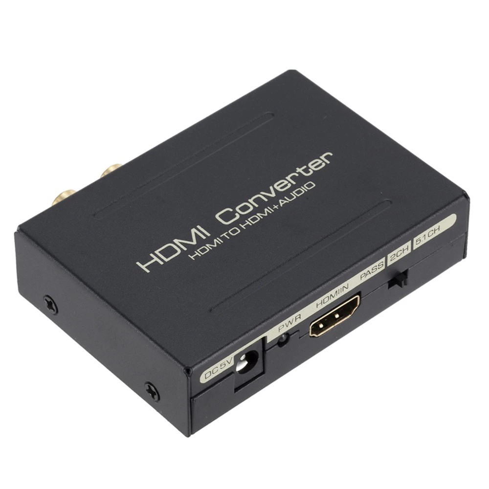 Преобразователь Аудио-экстрактора HDMI-совместимый с SPDIF Оптический RCA-адаптер 5.1CH