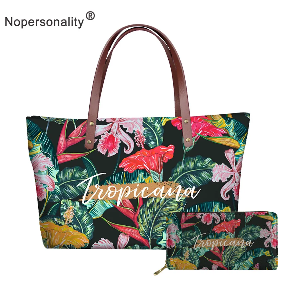 Nopersonality Ropical пальмовых листьев Для женщин сумка-тоут дамской сумочки женские