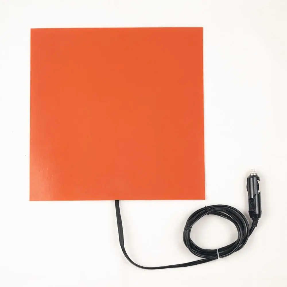 11x11 ''(280x280 мм) 12V 70 90 градусов C силиконовый нагреватель грелки для сумка