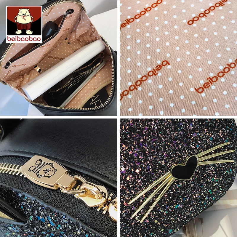 Высокое качество bling сумка расшитая блестками для детей с изображением милого