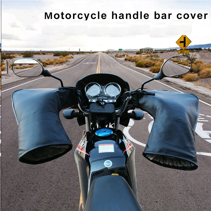 1 пара ветронепроницаемых зимних тепловых мотоциклетных перчаток на руль