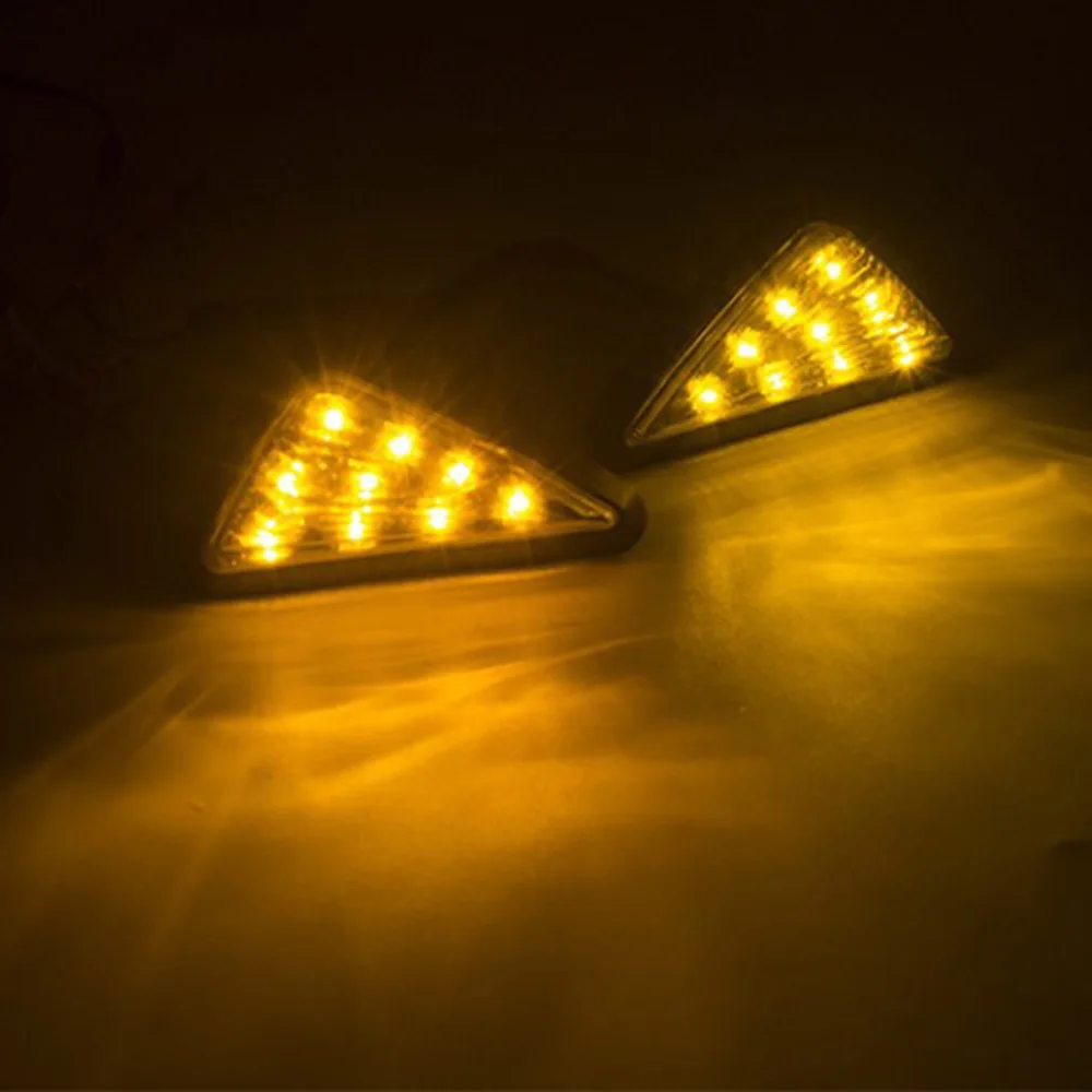 DJSona 1 пара мотоцикл прозрачный заподлицо поворотник светильник светодиодный