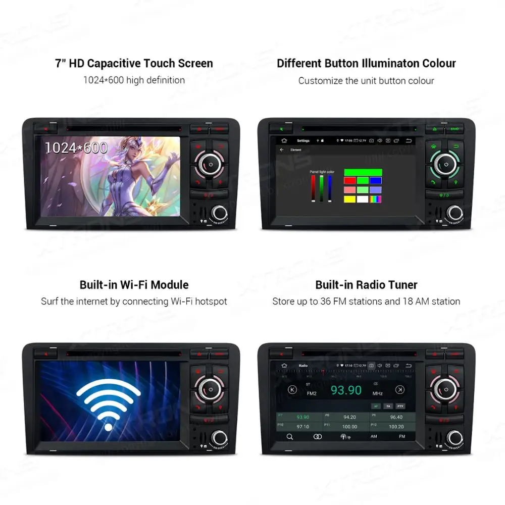 XTRONS Android 10 0 Qualcomm Bluetooth 5 автомобильный стерео DVD мультимедийный плеер для Audi A3 8P S3 RS3
