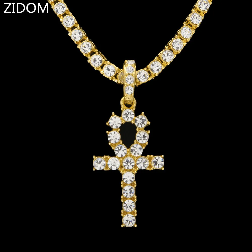 Ожерелье с подвеской золотого серебряного цвета в стиле хип хоп цирконием|long