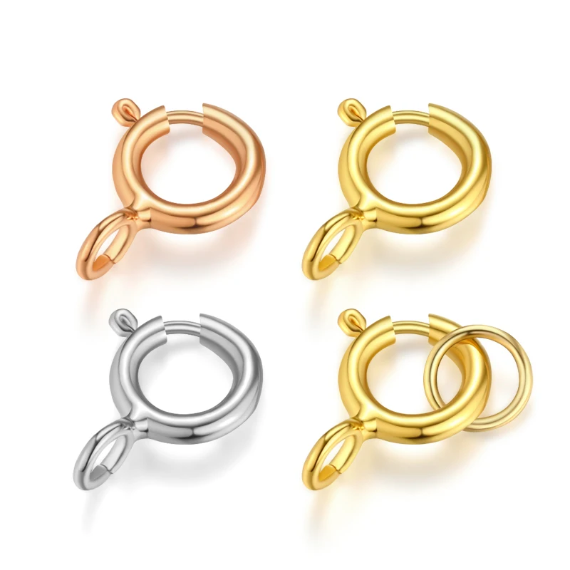 Цепочка из настоящего 18-каратного желтого розового белого золота Au750 Пружинная