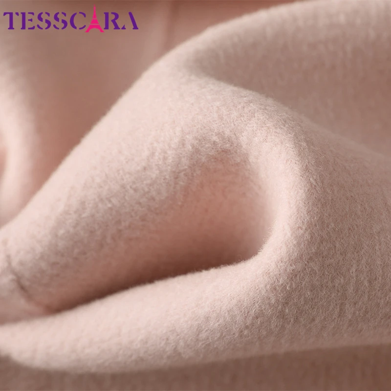 Женская зимняя элегантная Базовая куртка TESSCARA из смесовой шерсти пальто женские