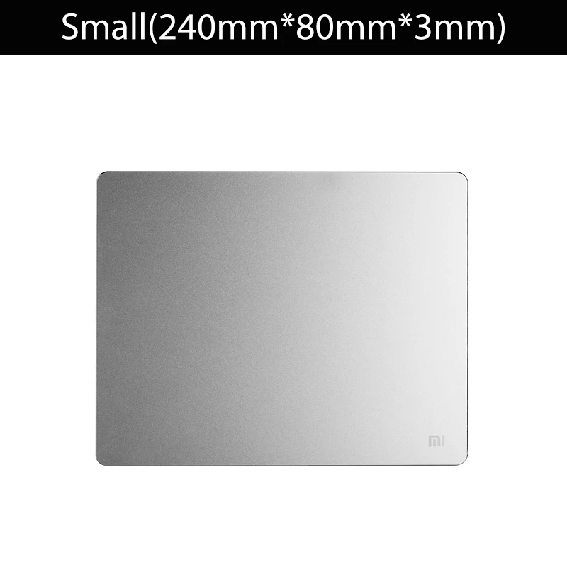 Small As Picture Xiaomi Mi, оригинальные коврики для мыши из металлического алюминиевого сплава, противоскользящий тонкий коврик для мыши, ПК, компьютера, ноутбука, 300*240*3 мм/240*180*3 мм - Цвет: Small As Picture