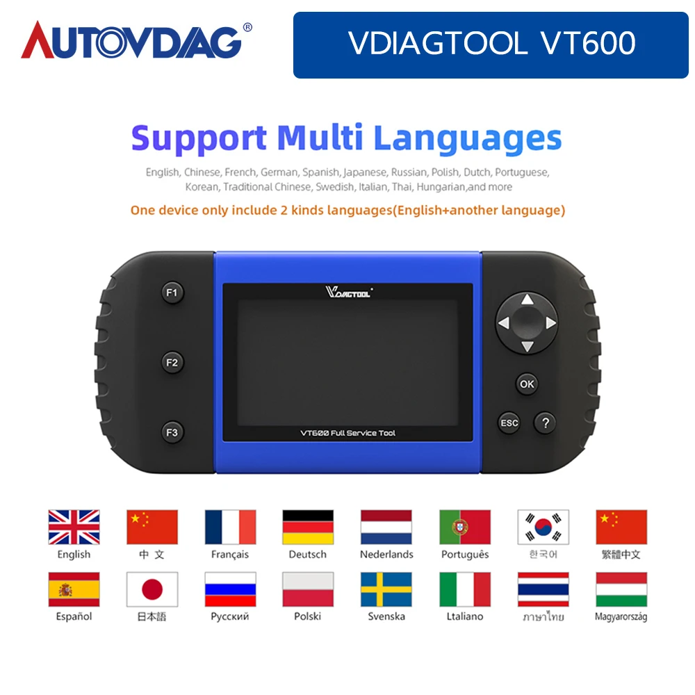Автомобильный диагностический сканер VDIAGTOOL VT600 OBD2 инструмент для диагностики