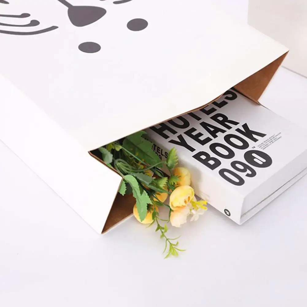 Милый мультфильм крафт бумага для хранения Льняная сумка Детские игрушки Одежда