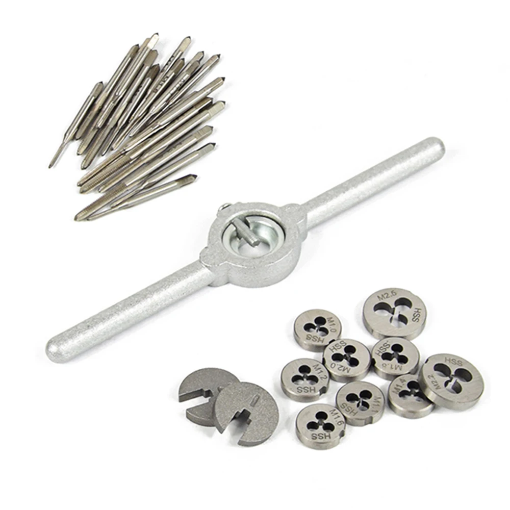 31 шт. HSS M1 m2.5 краны и штампы набор ручной винт резьбовой ключ ремонтный инструмент