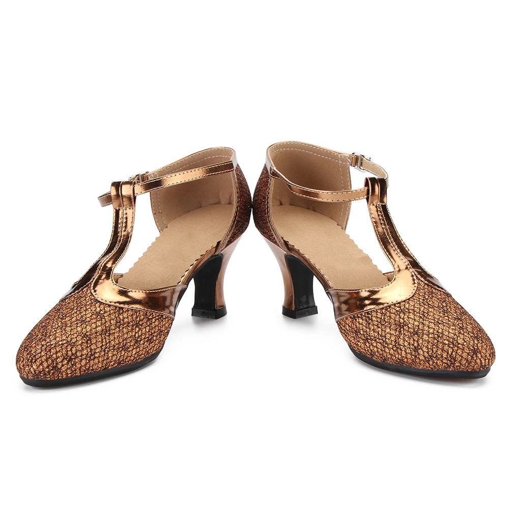 Fashion Latin Dance Shoes Women Ballroom Fitness  Dancing Shoes Five Colors Modern Dance Shoes Soft-Sole Various Heights