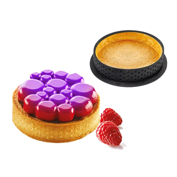 

15Pcs Tart Ring Mold Cake Tools French Dessert Bakeware Cutter Round Shape Decorating Tool Perforated Mousse Circle
