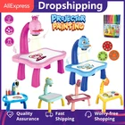 Светодиодный проектор, детские игрушки, детская доска для рисования, стол светильник кой, музыка, обучение, подарки для девочек и мальчиков, Прямая поставка, игрушка