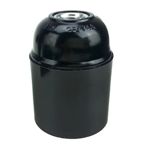Черный алюминиевый бакелитовый самоблокирующийся винтовой патрон E27 4A CE, энергосберегающий зеркальный винтажный оссветильник ительный патрон